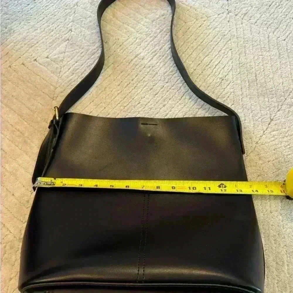 Unbranded black faux leather shoulder purse NWOT - Picture 6 of 8